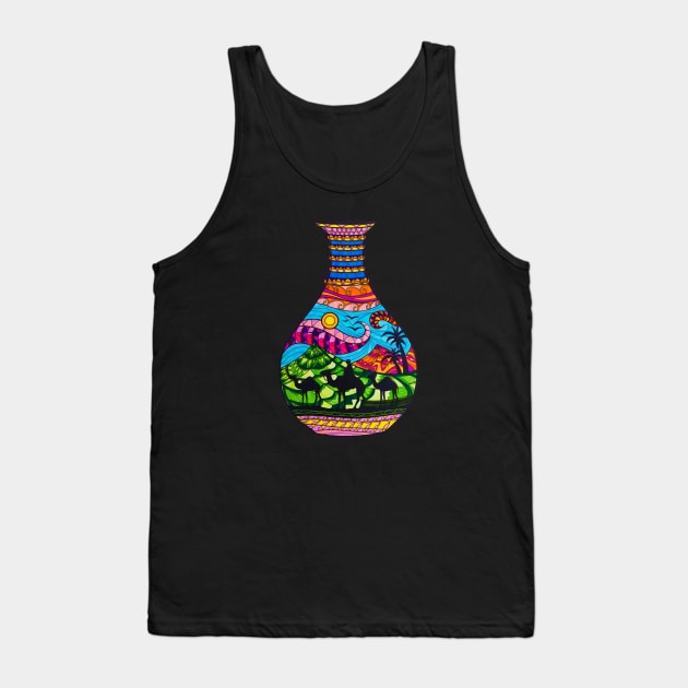 Psychedelic Sand Bottle Tank Top by Bododobird